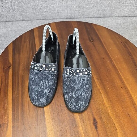 BKE Womens Shoes Slip On Flats Denim Look Embellished Rhinestone Size 8 - Picture 4 of 12